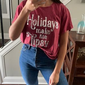 Wild fox Holidays Make Me Tipsy Tee